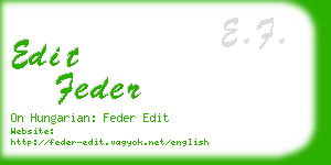 edit feder business card